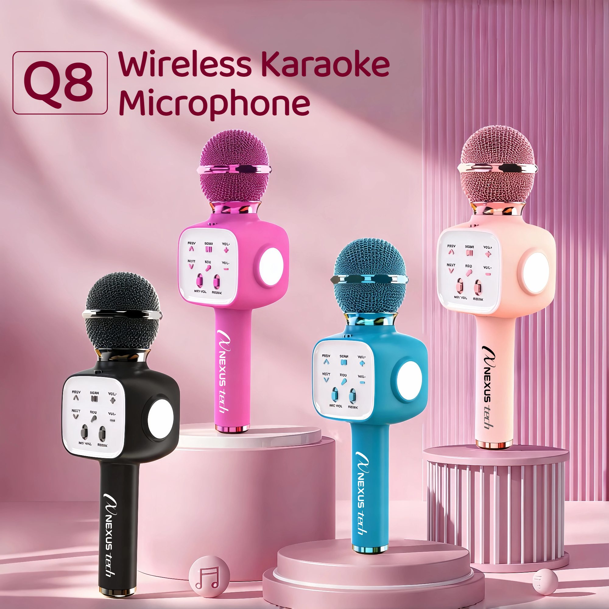 Shure Mic Sm58 - Bezprzewodowy mikrofon karaoke Bluetooth 5.2, przenośny