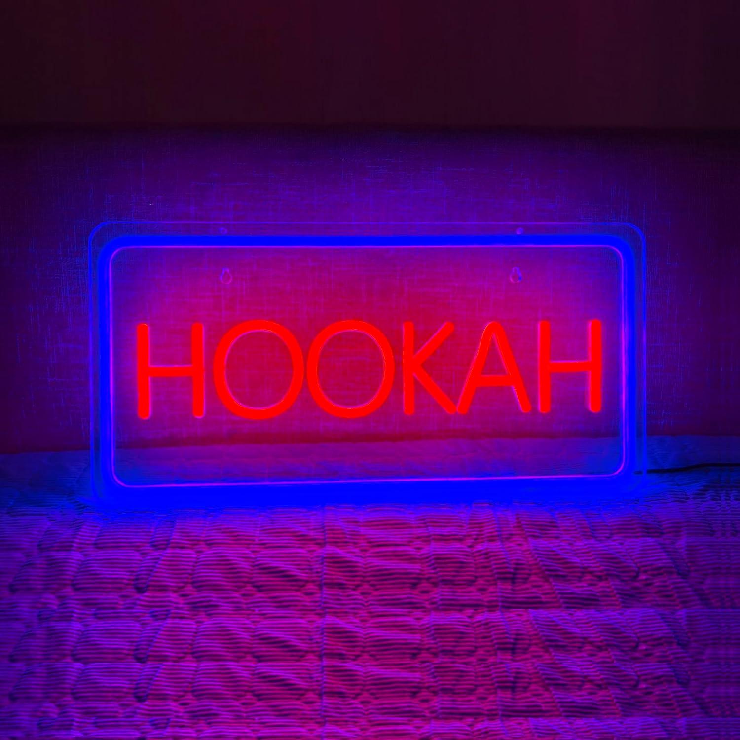 Vaping Store - Neonowa tablica HOOKAH z regulowanym oświetleniem